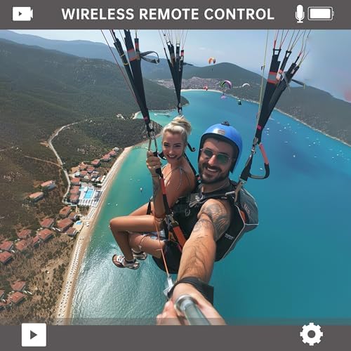 ODDV 4K60FPS 30MP Action Camera with Front LCD and Touch Rear Screens, Underwater Camera with 64GB Memory Card, 132FT Waterproof Camera, EIS, 5X Zoom, WiFi Remote Control (Black) - Image 6